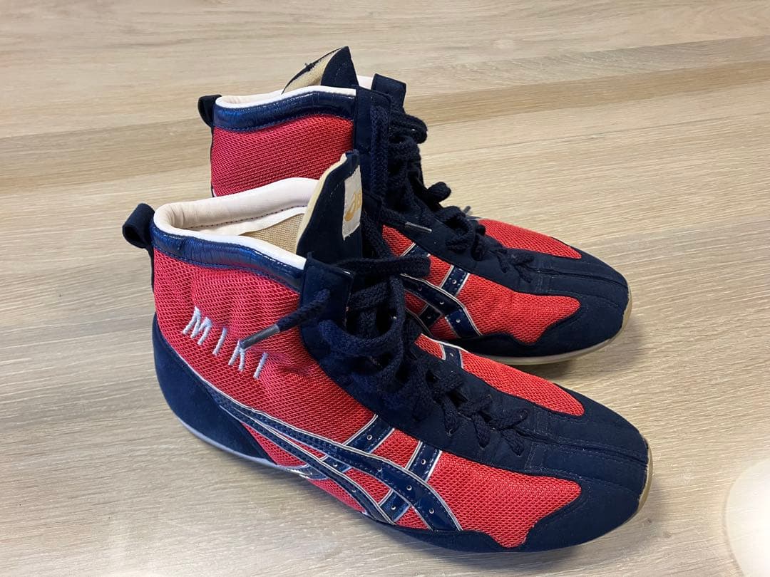 ASICS ボクシングシューズ レッド/ネイビー 25cm